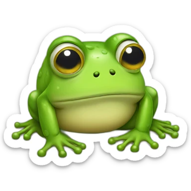 Peepo frog sad sticker