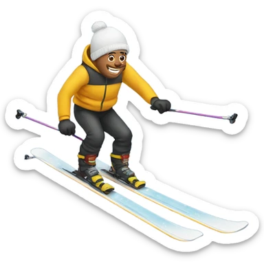 Man on skis sticker