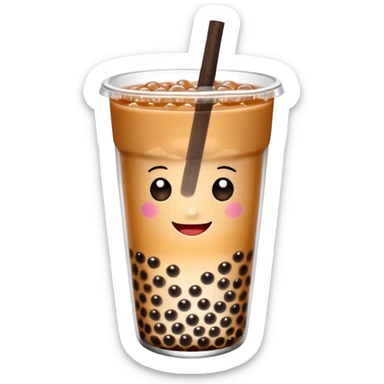 bubble tea made with coke sticker