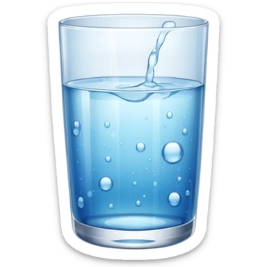 copo com água com bolhas sticker