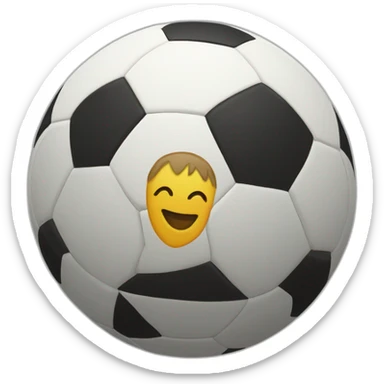 Balón de fútbol con escudo sticker
