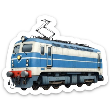 A soviet blue-white electric locomotive “chs 200” sticker