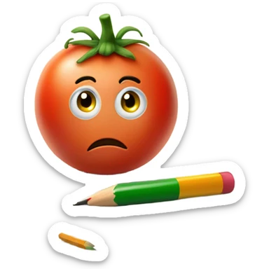 vegetable doing math sticker