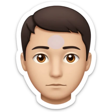 racially ambiguous male face sticker