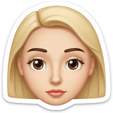 with a little dot on the top of the left lip part a fuller eyebrows sticker