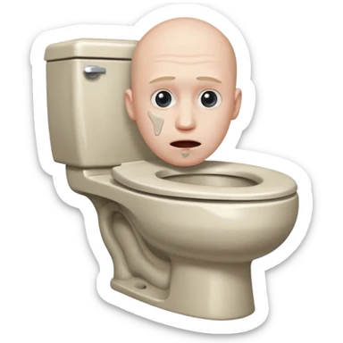 Random guys head sticking out of a toilet sticker