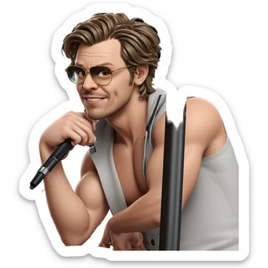 heartthrob with stylish flair sticker