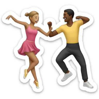 Deux personnes en train de danser sticker