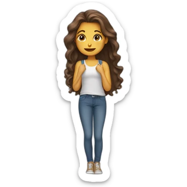 une fille qui fait caca sticker