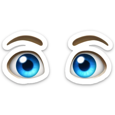 eyes look like a superpower sticker