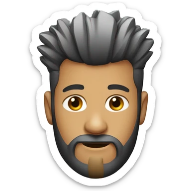 Man with Mohawk and beard  sticker