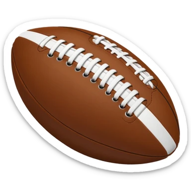 american football oval laces sticker