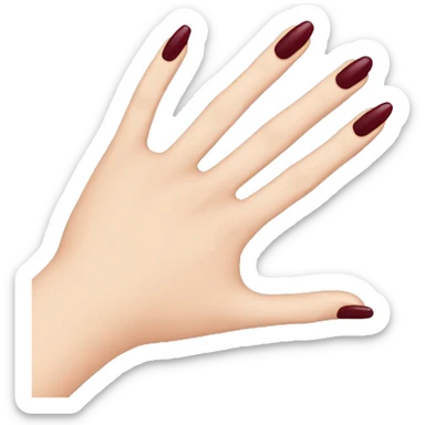 Dark red nails sticker