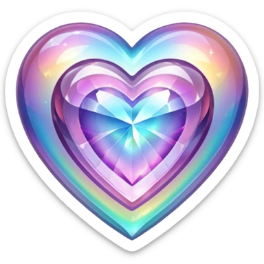 
Crystal heart, remove background sticker