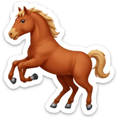 red horse, Rolling on the Floor Laughing sticker