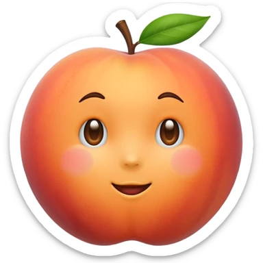 Peach emoji butt sticker