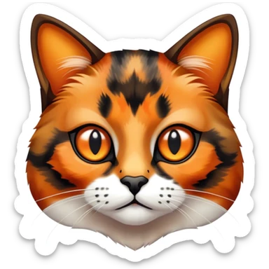 Tortishell cat sticker