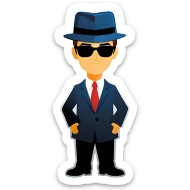 Secret agent man sticker