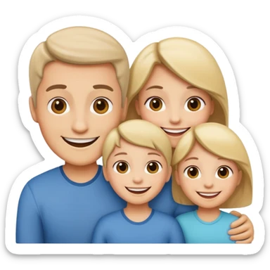 familia de tres mismo color de piel sticker