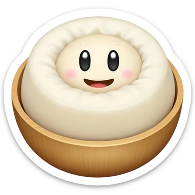 glutinous rice flour dough with no background with no face sticker