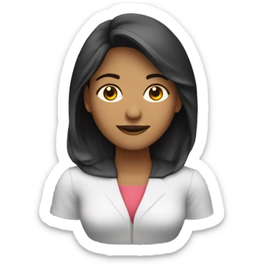 Mulher morena programadora de Sistemas sticker