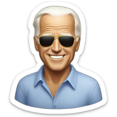 joe biden on holiday sticker