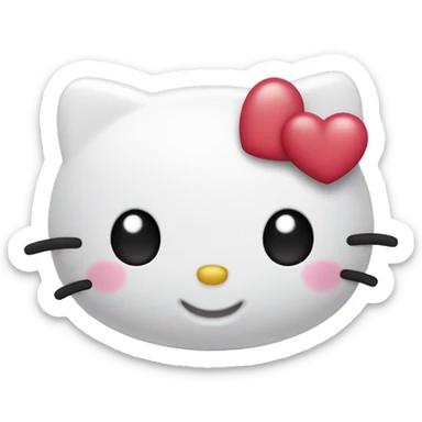 Hello kitty smiling hearts sticker