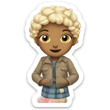 Cottage-core girl aesthetic stickers  sticker