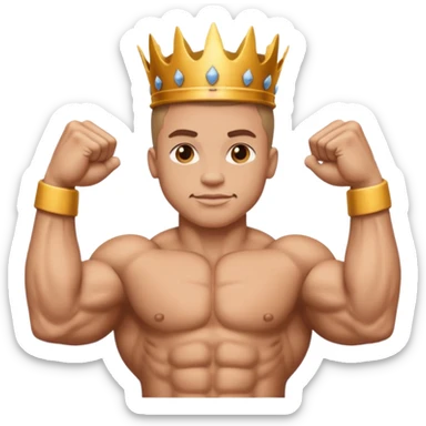 muscle arm emoji body builder king emoji  sticker