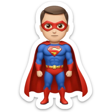 Generate super hero abstract emoji, father in superhero family, more adult sticker