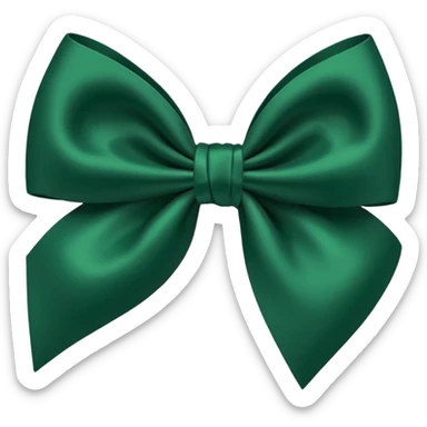 forest green bow sticker