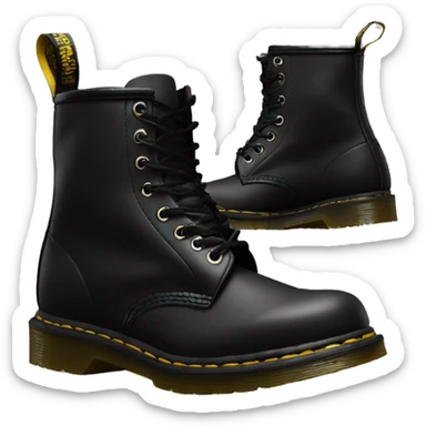 Dr martens boots black sticker