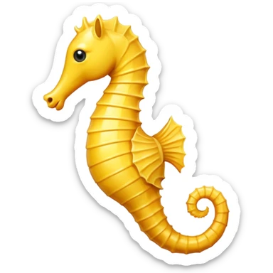 yellow seahorse sticker