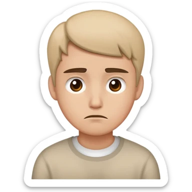 Expression of disappointment and disapproval but doesn’t want to show it sticker