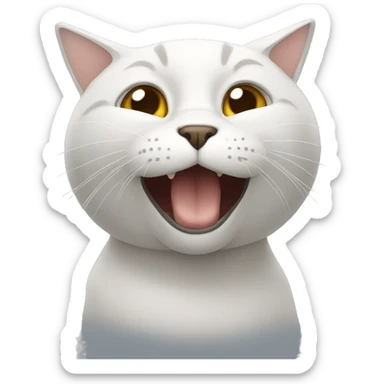 Un chat qui vole sticker