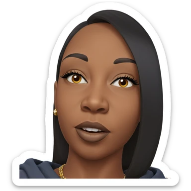 portrait of a girl with jewelry sticker