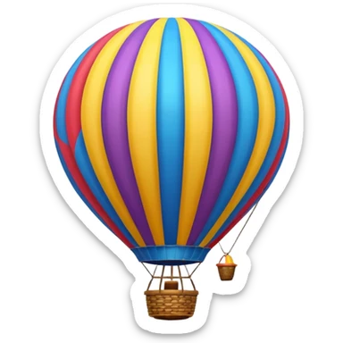 hotair balloon topdown sticker