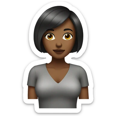 BLACK WOMEN WITH A BOB HAIRCUT sticker