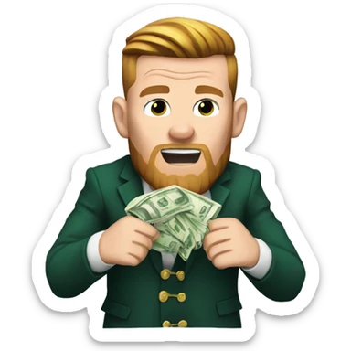 Connor mcgregor counting cash  sticker