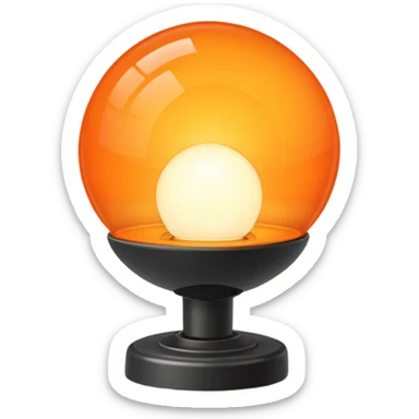 1980s orange lighting lamp sticker