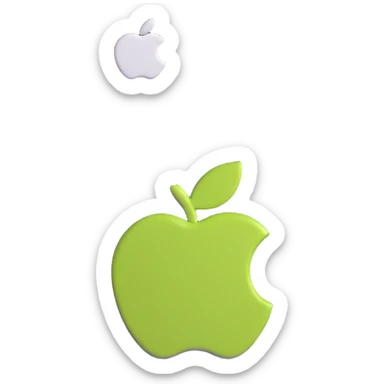 sleek white wall-mounted coat hooks in apple-inspired minimalist design sticker