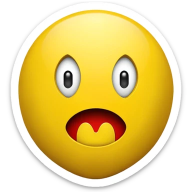 Classic Pacman side view, yellow circle with triangular mouth opening, no limbs, pure arcade style sticker