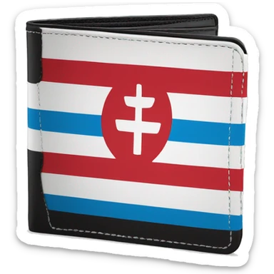 Luxembourg flag on a wallet sticker