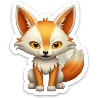 Kitsune-fox-with-nine-tails sticker