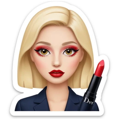 Emoji makeup Dior sticker