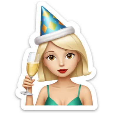 birthday girl drinking sticker