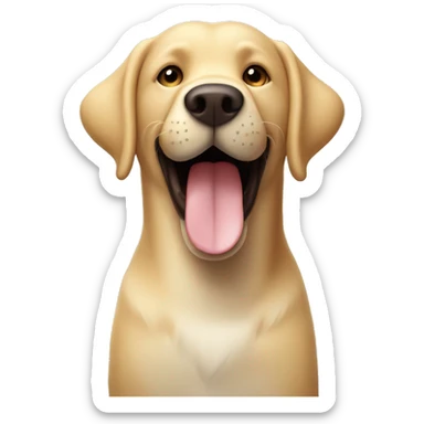 Labrador Retriever Head smiling and holding thumbs up with its paw sticker