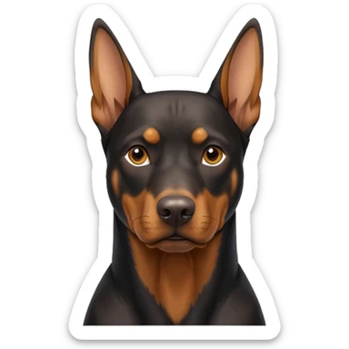 Dobermann Natural ears sticker