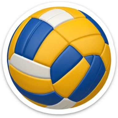 Pelota de voleibol azul amarillo y blanco  sticker
