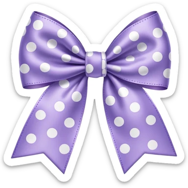 lavender bow with white dots sticker